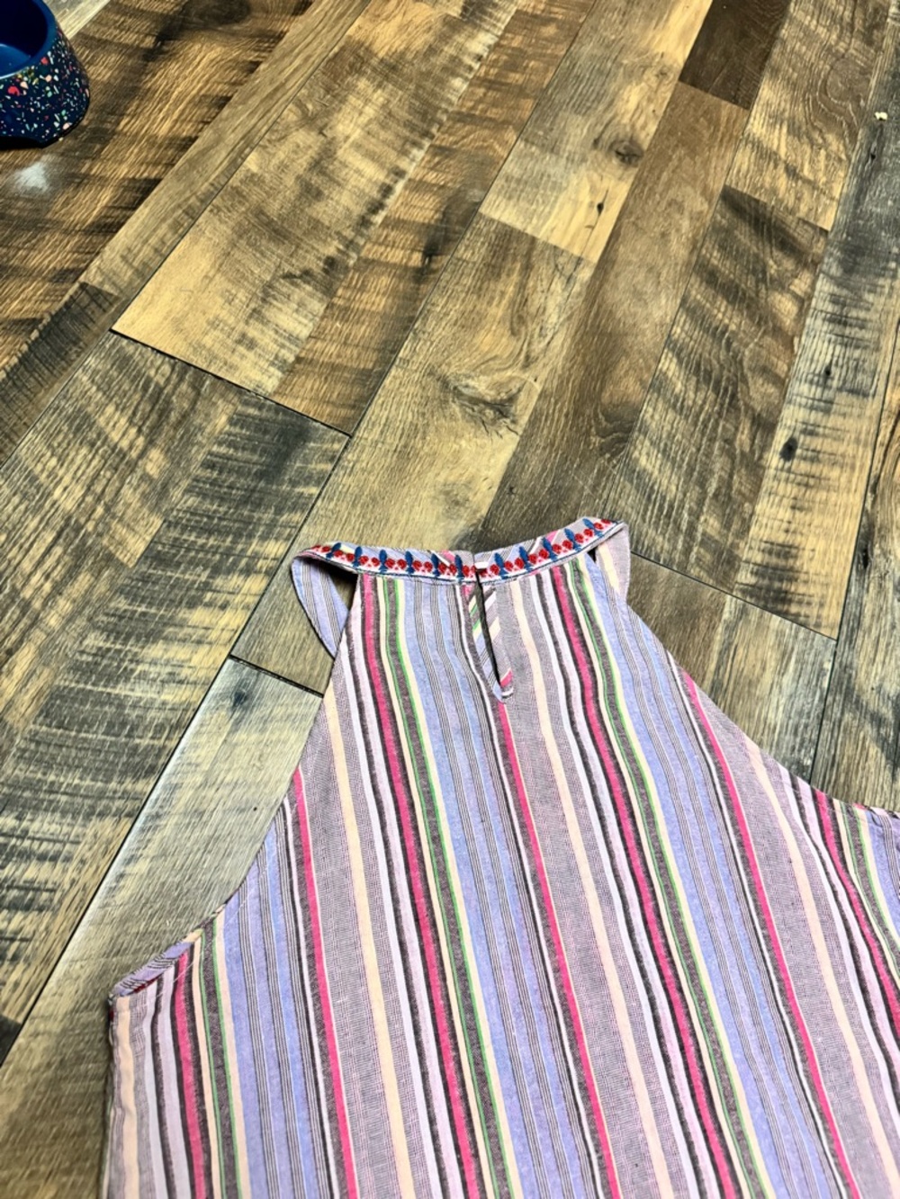 Savanna Jane Multicolor Striped Tank with Floral Embroidery - Picture 6 of 6